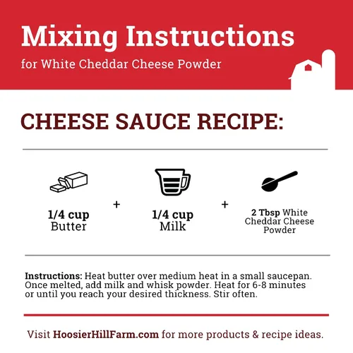Miniatura 7 de Queso Cheddar Blanco en Polvo de Hoosier Hill Farm, 1 Libra (Paquete de 1)