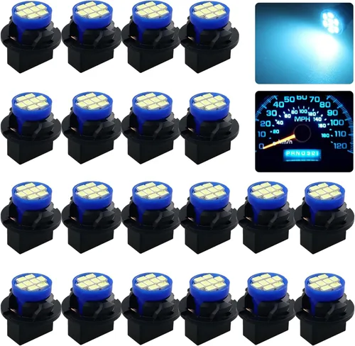 Miniatura 12 de T10 194 168 Bombillas LED azules para instrumentos del panel de control con enchufe de bloqueo giratorio T10, focos LED súper brillantes para panel