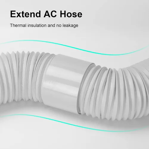 Miniatura 6 de Manguera de aire acondicionado portátil con acoplador, 5.9 pulgadas/5.9 in en sentido antihorario conducto de ventilación de escape universal de CA