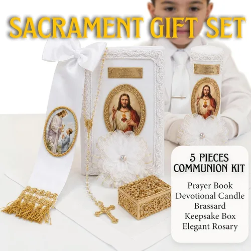 Miniatura 4 de Juego de velas y Biblia de primera comunión en español para niño - Biblia y Vela de Primera comunión para niño - Vela para Primera comunion - Juego