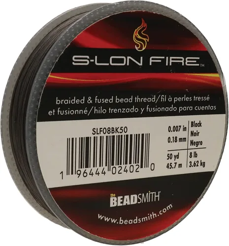 Miniatura 24 de The Beadsmith S-Lon Fire - Hilo de cuentas trenzado y fundido - Prueba de 6 libras, diámetro de 0.006 pulgadas/0.006 in, carrete de 50 yardas