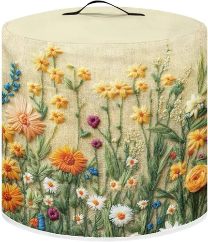 Miniatura 16 de Suobstales Cubierta para aparato con estampado de estrellas de mar de playa, cubierta antipolvo, funda portátil para olla a presión con bolsillo