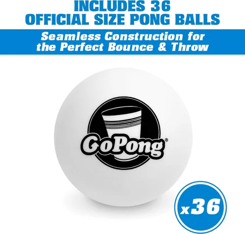 Miniatura 2 de GoPong Pelotas oficiales de Beer Pong (paquete de 36), color blanco