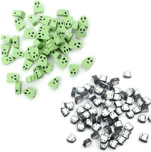 Miniatura 22 de 100 cuentas de arcilla polimérica mixta Heishi para hacer pulseras, aretes, collares, joyas Bola