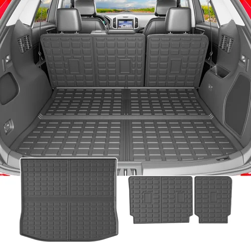 Miniatura 11 de powoq Alfombrilla de Maletero Compatible con Toyota RAV4 2013 2014 2015 2016 2017 2018 Forro de Carga para Todo Clima Alfombrilla de Respaldo