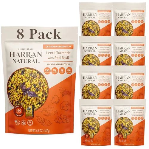 Miniatura 14 de Harran Natural Bulgur Pilaf de grano entero, alto en proteínas, berenjena, tomillo y grosella negra, comida saludable lista para comer, sin OMG, sin