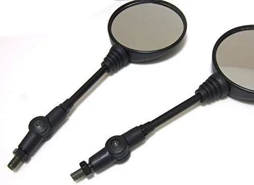 Miniatura 5 de Resistentes espejos retrovisores para motocicletas, 0.394 pulgadas, montaje en sentido agujas del reloj, con pernos roscados de montaje