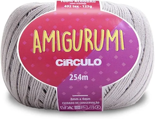 Miniatura 28 de Circulo Amigurumi Yarn, 100% Algodón Virgen Brasileño Mercerizado para Crochet y Tejido, Soft Art - Hilo de Peso Deportivo, 4.4 oz, 278 yardas