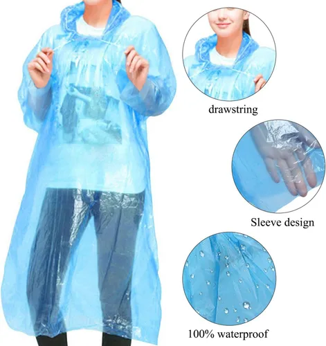 Miniatura 4 de INNOCHEER - Ponchos de lluvia para la familia, paquete de 12, impermeable desechable de emergencia para niños y adultos, camping, senderismo al aire