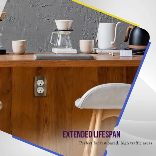 Miniatura 6 de ENERLITES Placa de pared de metal con salida dúplex para receptáculos, cubierta de salida de acero inoxidable, resistente a la corrosión