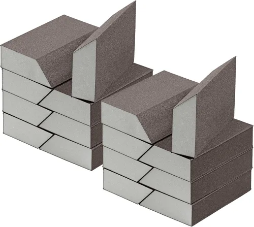 Miniatura 15 de Bloques de lijado en ángulo de grano 180, bloque de arena de esponja fina, lavable y reutilizable, bloque de papel de lija húmedo y seco
