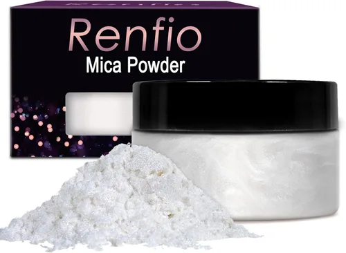 Miniatura 39 de Renfio Polvo de mica, polvo de mica de 60 colores para resina epoxi natural, pigmento de color, pigmento en polvo, botellas de 0.25 onzas, pigmentos