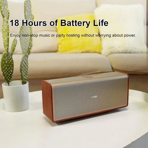 Miniatura 6 de DOSS SoundBox Ultra - Altavoz Bluetooth con audio de 2.1 canales, sonido superior de 80 W con graves profundos, dos tecnologías DSP, tiempo de Dorado
