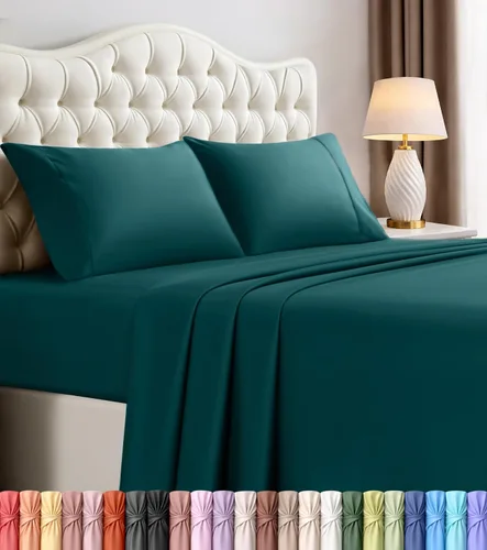 Miniatura 36 de Juego de sábanas King de Utopia Bedding – 4 piezas de sábanas para cama tamaño King, microfibra suave y transpirable, incluye 1 sábana bajera, 1