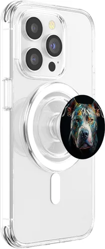 Miniatura 3 de Diseño de perro Pitbull para PopSockets MagSafe PopGrip para iPhone
