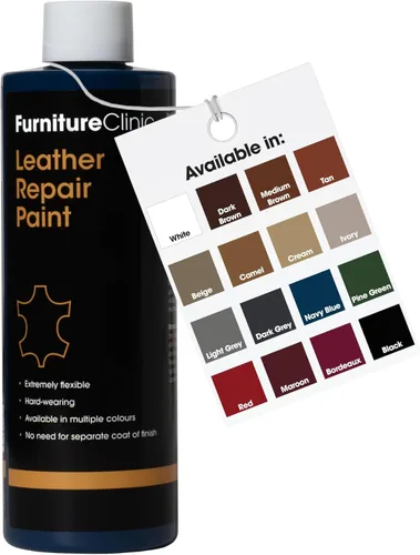 Miniatura 24 de Furniture Clinic Pintura y tinte para reparación de cuero, colorante autosellante para una reparación rápida y fácil del cuero, adecuado para sofás