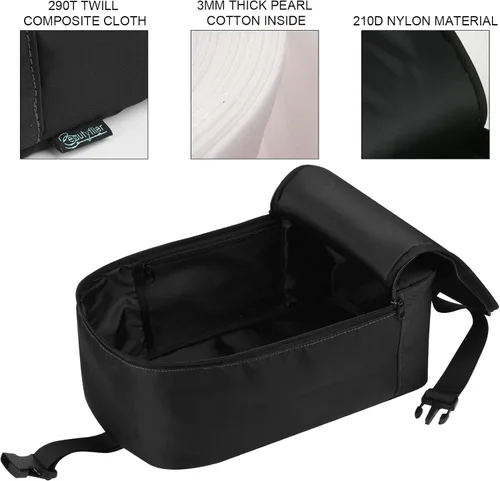 Miniatura 2 de Beautyflier Bolsa de plancha de vapor de viaje para vaporizador de ropa de mano Conair, diseño portátil de mano para vaporizador de transporte, Negro