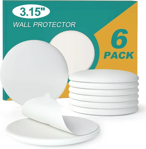 [3.15"] Topes de Puerta Protectores de Pared, 6 Piezas Grandes Amortiguadores de Puerta de Silicona Blanca con Adhesivo Fuerte Engrosado,