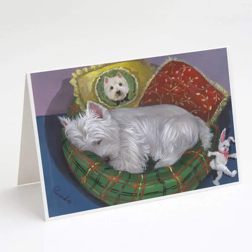 Miniatura 238 de Caroline's Treasures PPP3013GCA7P - Tarjetas de felicitación y sobres para mascotas de Basset Hound Teacher, paquete de 8 tarjetas en blanco