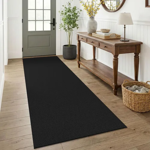Miniatura 111 de KOZYFLY - Tapetes para entrada, lavable, tejido, con respaldo de goma antideslizante, de algodón, interiores, cocina, entrada, vestíbulo y puerta