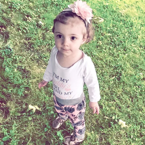 Miniatura 3 de Renotemy Conjunto de ropa para bebé recién nacida, mameluco con volantes, pantalones florales, lindo conjunto de ropa para bebé niña