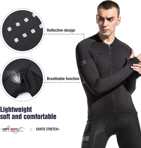 Miniatura 5 de Santic - Maillot de ciclismo de manga larga para hombre