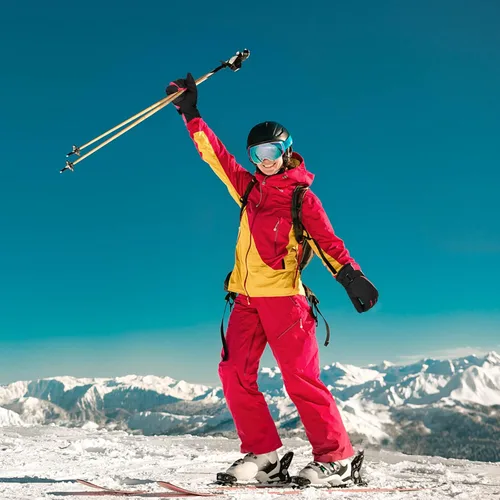 Miniatura 7 de ONESING 2 pares de guantes de nieve para hombres y mujeres, guantes térmicos e impermeables de invierno para esquí, snowboard, correr y ciclismo