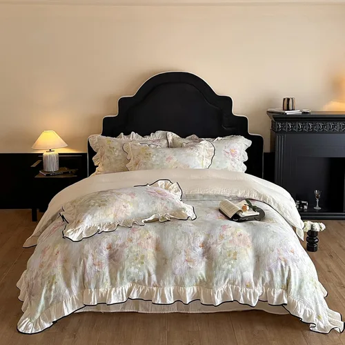 Miniatura 23 de AOJIM Blue & Brown Striped Duvet Cover Set Twin Size 100% Washed Cotton Stripe Bedding Set 3-Piece, Soft Zipper Comforter Cover and 2 Pillowcases