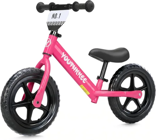 Miniatura 11 de Bicicleta de equilibrio de 12 pulgadas para niños de 1 a 3 años, bicicleta sin pedales con asiento ajustable sin herramientas, montaje rápido, Azul