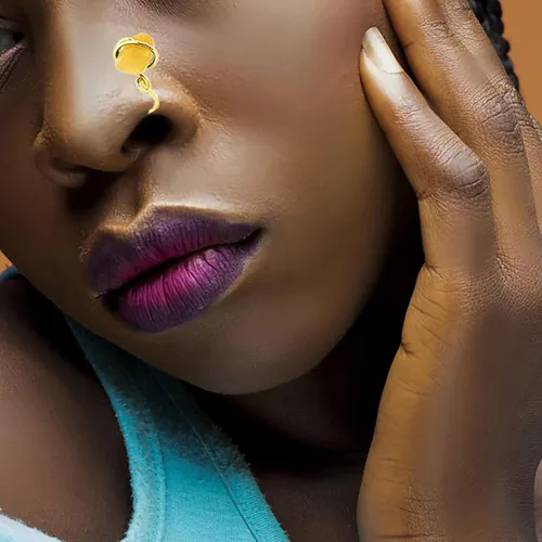 Miniatura 2 de Long tiantian Piercing de nariz para nariz con diseño africano, para mujer