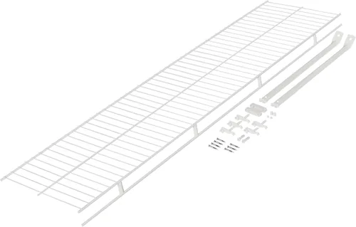 Miniatura 15 de Rubbermaid: kit de estante de lino para montaje directo, longitud de 3 pies, color blanco