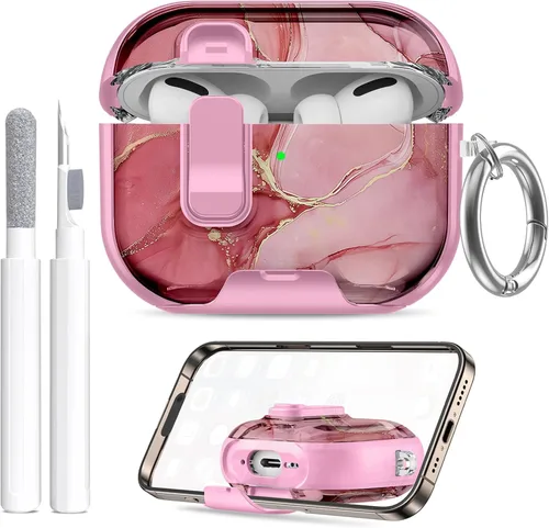 Miniatura 27 de Compatible Airpods 4 Case (2025) with Phone Stand & Cleaner Kit,Print Soft Silicone Lock Clip Apple AirPods 4th Generation Case, Airpod 4 Cover with