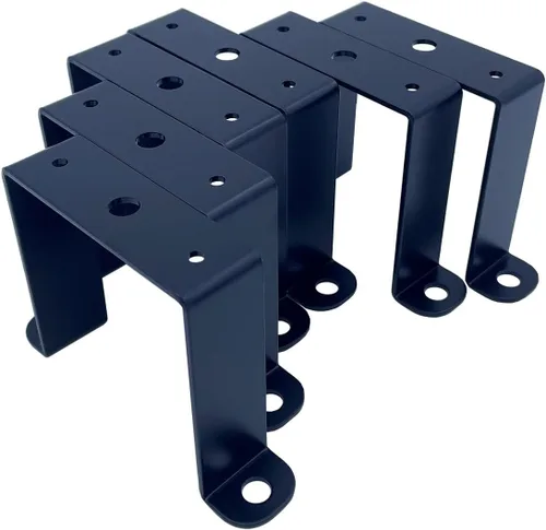 Miniatura 9 de 6 piezas de abrazaderas de tubo cuadrado de 2.5x2.5", abrazaderas de tubo de metal en U de 2.5 pulgadas, abrazadera de acero en U para montaje