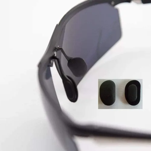 Miniatura 2 de Almohadillas de nariz para lentes de sol, 0.591 in, 2 pares de piezas de vidrio a presión, antideslizantes, silicona suave para anteojos (pequeño)