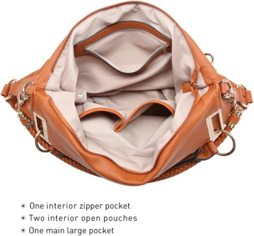 Miniatura 4 de Dasein Purses for Women Vegan Leather Handbags Rhinestones Hobo Bags Tote Purse Shoulder Bag Ladies Handbag