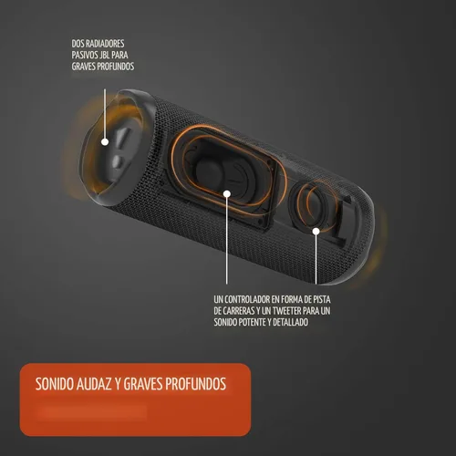 Miniatura 4 de JBL Flip 6- Altavoz Bluetooth portátil, sonido potente, graves profundos, resistente al agua IPX7, 12 hs de reproducción, PartyBoost p/emparejar