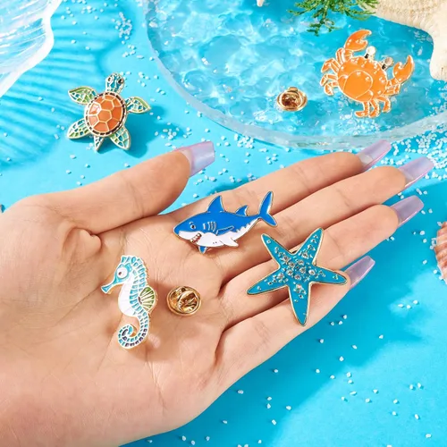 Miniatura 207 de Pandahall - Broches esmaltados de aleación con varios temas, broche de solapa, juego de pines esmaltados