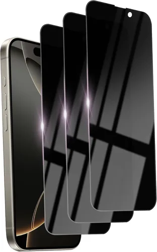 Miniatura 18 de Paquete de 3 protectores de pantalla de privacidad para iPhone 17 Pro Max, vidrio templado de 6.9 pulgadas, protección ocular antiespía, cobertura