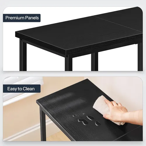 Miniatura 7 de HOOBRO Banco de comedor, banco de mesa de comedor de 47.2 pulgadas, banco de cocina de estilo industrial, marco de acero, fácil de montar