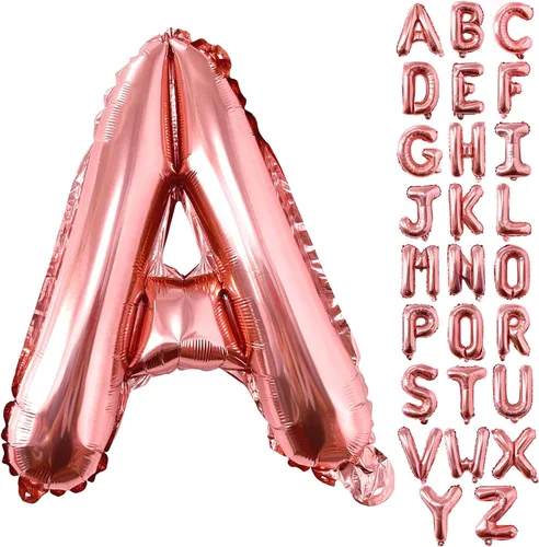 Miniatura 22 de Lovoir Globos grandes de 40 pulgadas de oro rosa con letra C de gran tamaño, globo de helio de aluminio de Mylar para decoración de fiesta de Letra