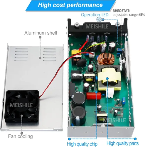 Miniatura 2 de Actualización 12V 50A 600W DC Fuente de alimentación conmutada Upgrad Clip PSU AC-DC Convertidor de transformador de 12 voltios 0-40/25 amperios