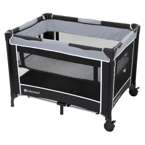 Baby Trend Corral portátil con moisés, color gris brillante Gris Twinkle
