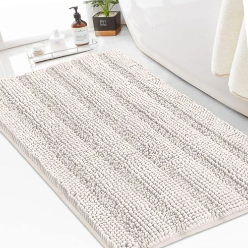 Miniatura 42 de Turquoize Alfombras de Baño de Chenilla Peludas Alfombra de Baño Antideslizante Gruesas Alfombras Peludas para Baño Chenilla Juego de Alfombra