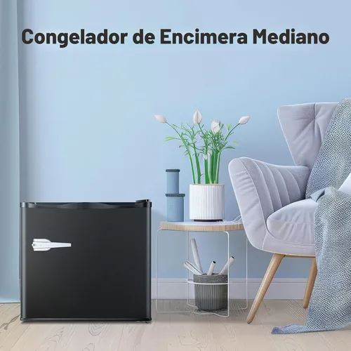 Miniatura 6 de Mini congelador, congelador vertical pequeño de 1.2 pies cúbicos con mango y estantes, 7 termostatos ajustables, bajo ruido para dormitorio, Rojo