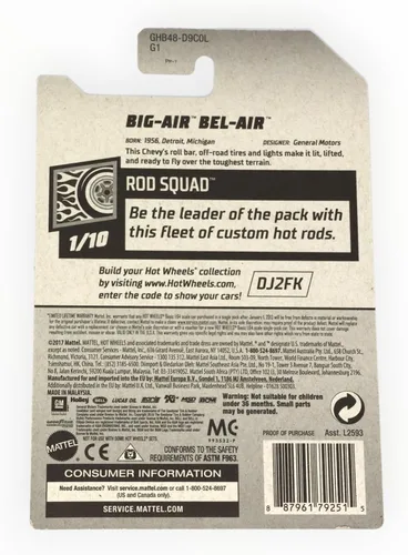 Miniatura 2 de Hot Wheels 2020 Rod Squad Big-Air Bel-Air, azul 179/250