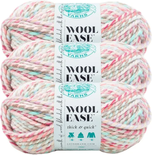Miniatura 69 de Lion Brand Yarn - Ovillo de lana Wool-Ease Thick & Quick color fuerza aérea