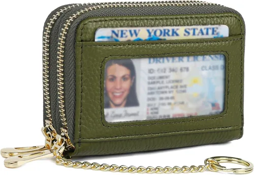 Miniatura 21 de imeetu - Tarjetero RFID, Estuche para Tarjetas de Negocios de Cuero Genuino, Cartera con Bloqueo RFID para Mujeres y Hombres