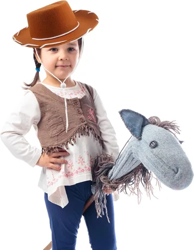 Miniatura 7 de Paquete de 10 sombreros de vaquero para niños, sombrero de vaquero occidental de fieltro para niños y niñas, cumpleaños, Halloween, suministros
