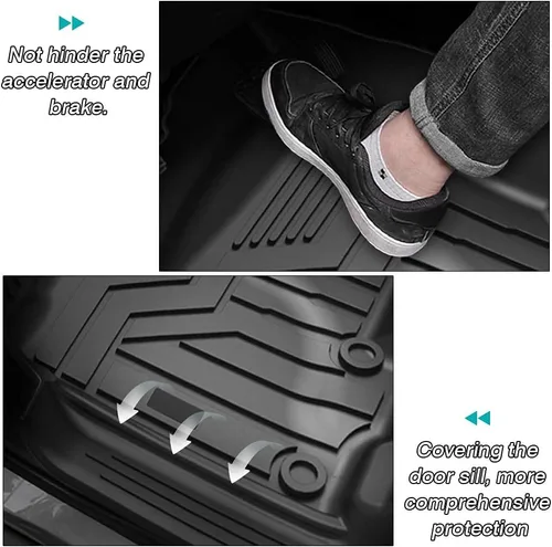Miniatura 8 de KUST Alfombrillas de suelo personalizadas para Nissan Titan 2017-2024/Nissan Titan XD Crew Cab 2016-2024