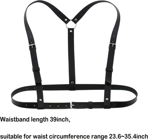 Miniatura 5 de Cinturones ajustables de cuero sintético con tirantes para mujer, vestidos